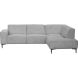 Hoeksalon rechts Riccione lichtgrijs basic comfort