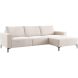 Hoeksalon rechts Fabria polyetherschuim beige