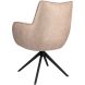 Eetkamerstoel Dordona draaibaar microleder beige