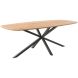 Eettafel Romaro 220x100 cm Deens ovaal teak mix rough