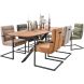 Eettafel Romaro 260x110 cm Deens ovaal teak mix rough