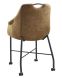 Armstoel Lucide met wieltjes cognac