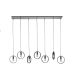 Hanglamp Girare zwart metaal 7-lichts