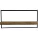 Wandplank Pardal hout metaal 30x60 cm bruin