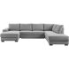 Hoeksalon rechts Florance polyether grijs