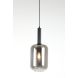Hanglamp Peglio glas smoke zwart 1-lichts