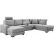 Hoeksalon rechts Florance polyether grijs