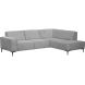 Hoeksalon rechts Riccione lichtgrijs basic comfort