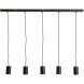 Hanglamp Trecate mat zwart 5-lichts