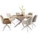 Eetkamerstoel Faido velvet beige poot grijs