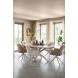 Eetkamerstoel Faido velvet beige poot grijs
