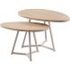 Salontafelset Locarnio 40x61 en 52x80 cm organisch misty oak