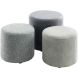 Poef Roby 40 cm grijs rond