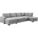 Hoeksalon rechts Florance polyether grijs