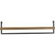 Wandplank Pardal hout metaal 24x100 cm bruin
