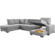 Hoeksalon links Florance polyether grijs