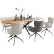 Eettafel Aska 260x110 cm Deens ovaal teak naturel brushed