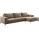 Hoeksalon rechts Andelo bruin premium comfort