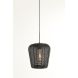 Hanglamp Barzio mat zwart rond 23cm 1-lichts