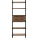 Wandkast Sistema 226x88x45 cm dark mango opstelling 4