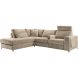 Hoeksalon links Licato taupe relaxfunctie excellent comfort