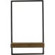 Wandplank Pardal hout metaal 50x30 cm bruin
