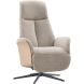 Relaxzetel Serio beige licht hout premium comfort