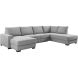 Hoeksalon rechts Florance polyether grijs