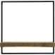 Wandplank Pardal hout metaal 50x50 cm bruin