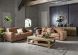 Salonstel 4+3 Moletti HR-schuim zitting bruin