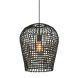 Hanglamp Scarperio rond 40 cm rotan zwart