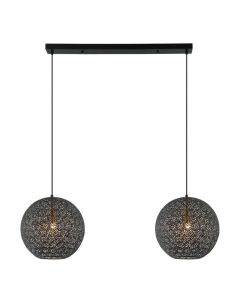 Hanglamp Tossica Ø 40 cm zwart staal 2-lichts