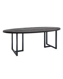 Ovale eettafel Veneta 230x110 eikenfineer zwart