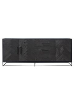 Dressoir Veneta (199 cm) eiken fineer zwart