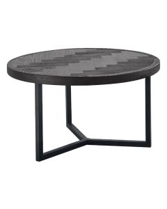 Salontafel Veneta Ø75 (1 stuk) eiken fineer zwart