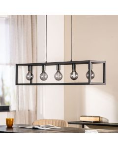 Hanglamp Tiamo zwart staal 5-lichts