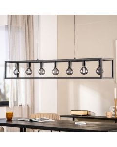 Hanglamp Tiamo zwart staal 7-lichts