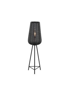 Vloerlamp Barzio mat zwart 135x37 cm