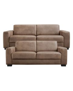 Salonstel 4+3 Moletti HR-schuim zitting bruin
