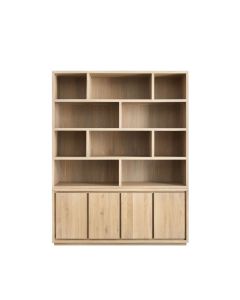 Boekenkast Lavio (164 cm) eiken naturel grijs