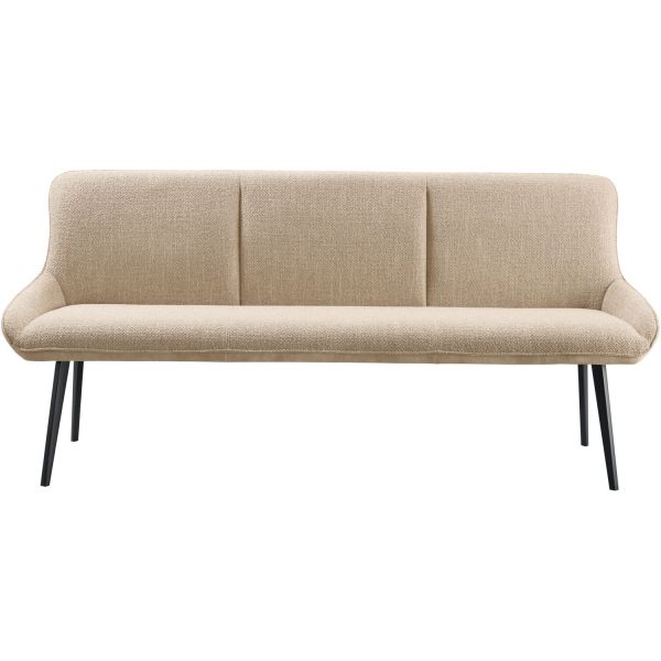 Eetkamerbank Ceno velvet lichtbruin