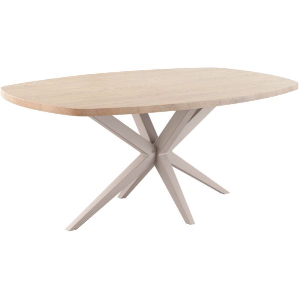 Eettafel Mascaro 220x120 cm Deens ovaal misty oak