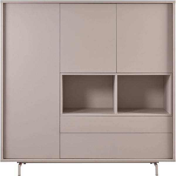 Opbergkast Famosa grijs 150x150x45 cm