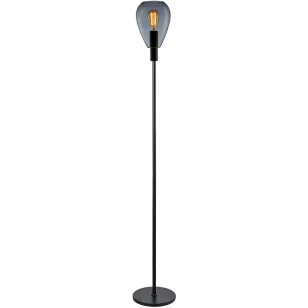 Vloerlamp Felinio smoke glas 1-lichts