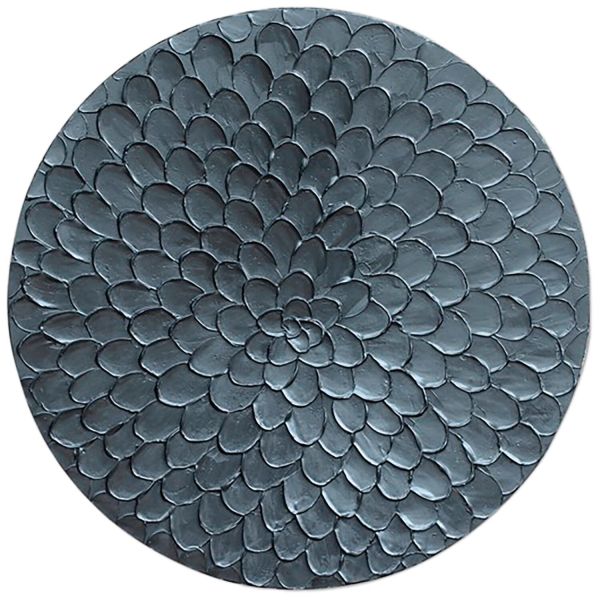 Wandornament Pictura 100 cm rond zilver