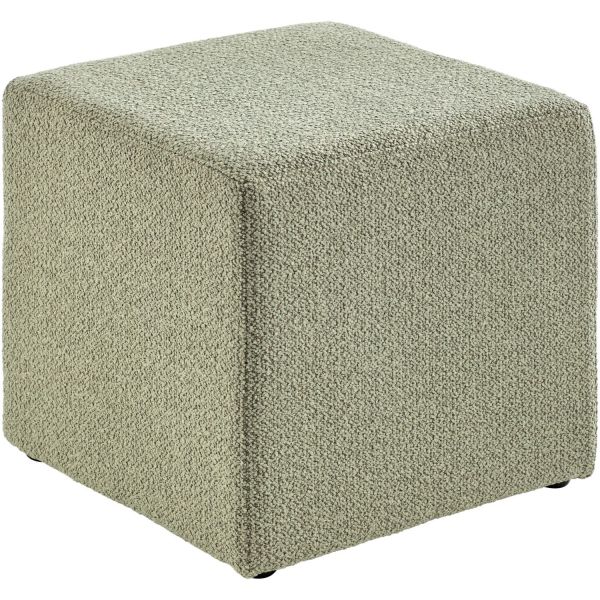 Poef Roby 45x45 cm lichtgroen vierkant