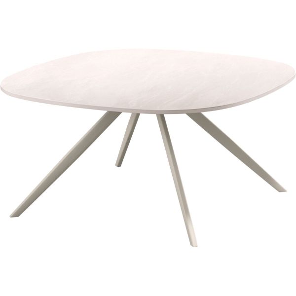 Salontafel Fitura keramiek 80x80 cm vierkant wit