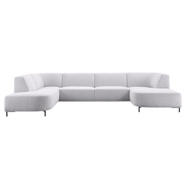 Hoeksalon links Pantini zitting lichtgrijs premium comfort