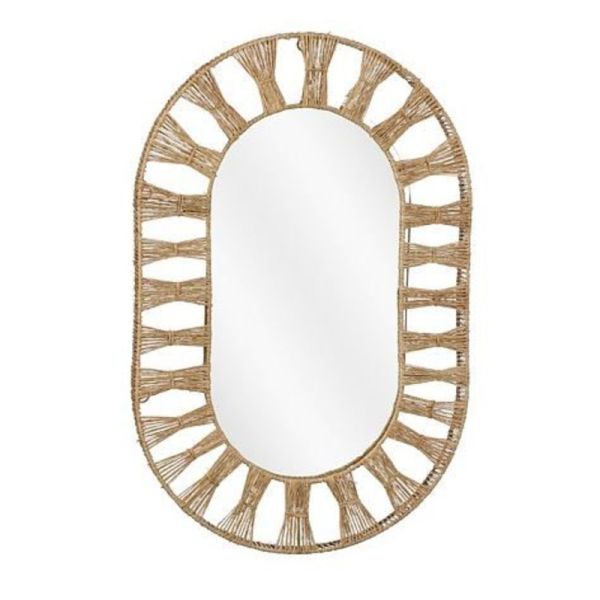 Spiegel Capolago ovaal 70x47 cm M lichtbruin