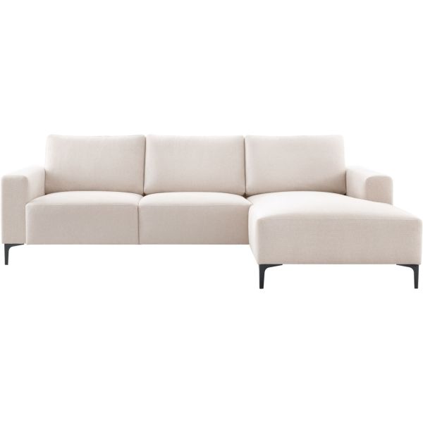 Hoeksalon rechts Fabria polyetherschuim beige